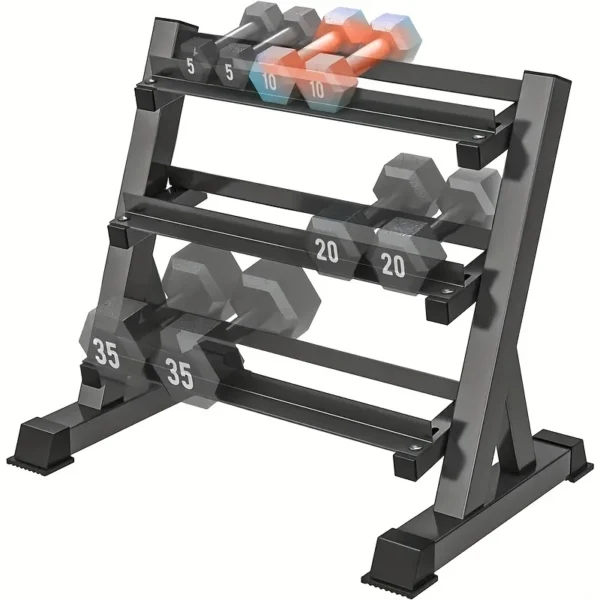 d25f9117-36a8-4aaa-b8aa-06c577602732.webp 3 Tier Heavy Duty Adjustable Dumbbell Rack